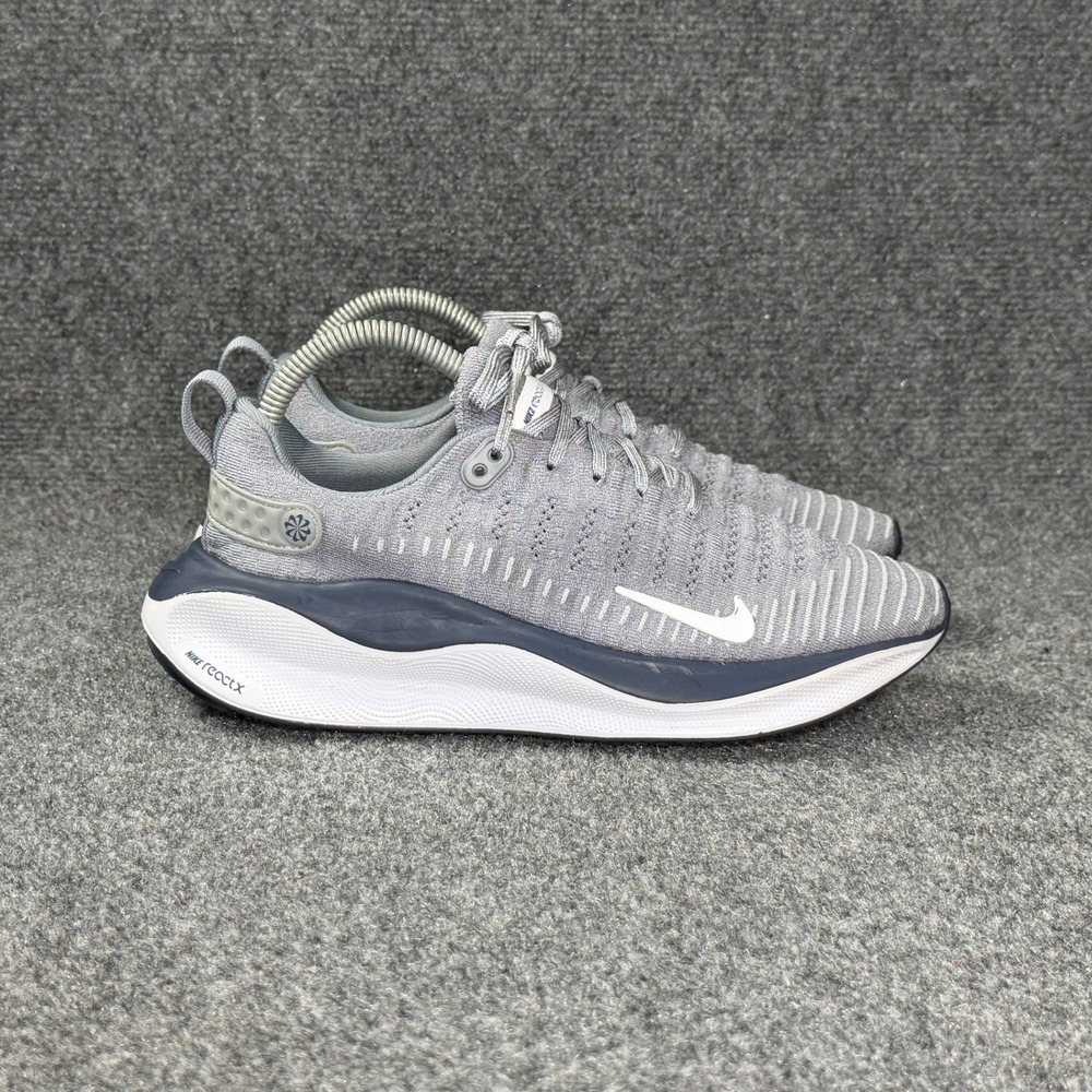 Nike React Infinity Run 4 Running Shoe Womens 7.5 Cool Grey College Navy Sneaker